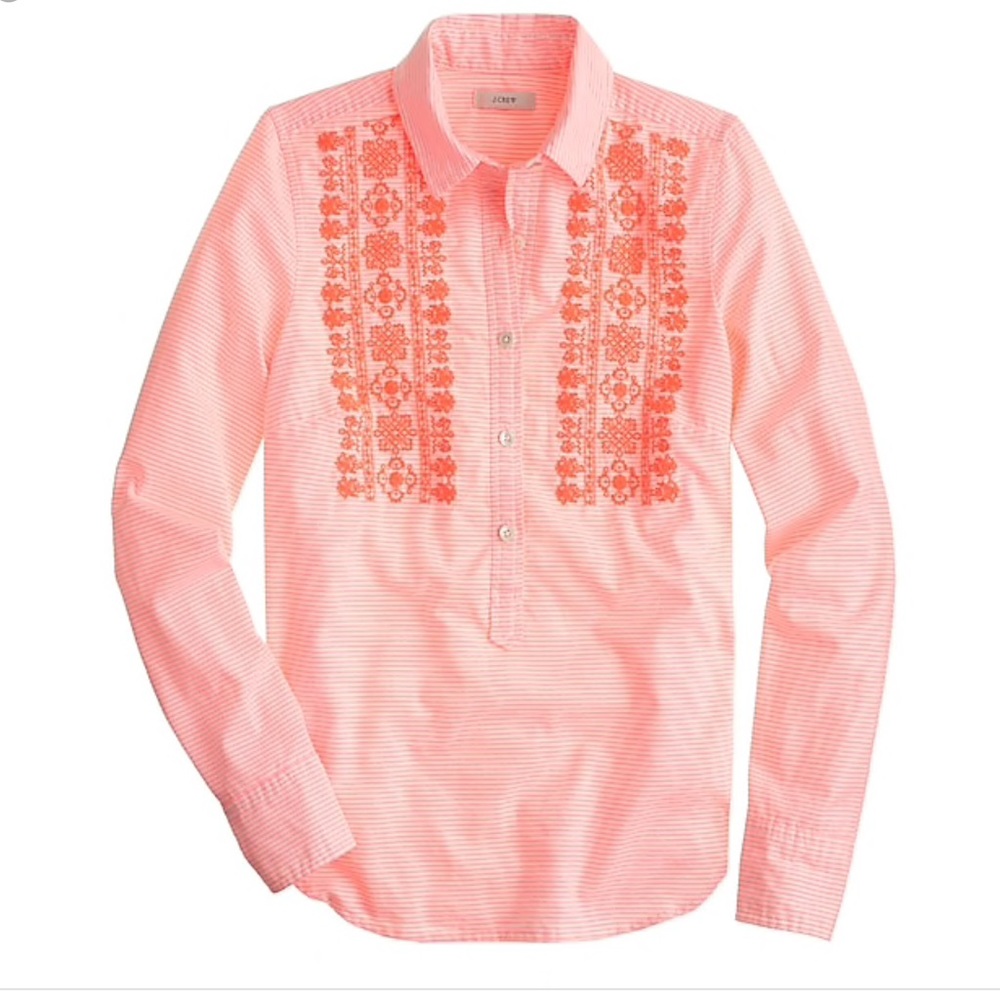 J. Crew Embroidered Shirt